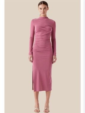 Talia Ruched Dress Sophie Rue in mauve
